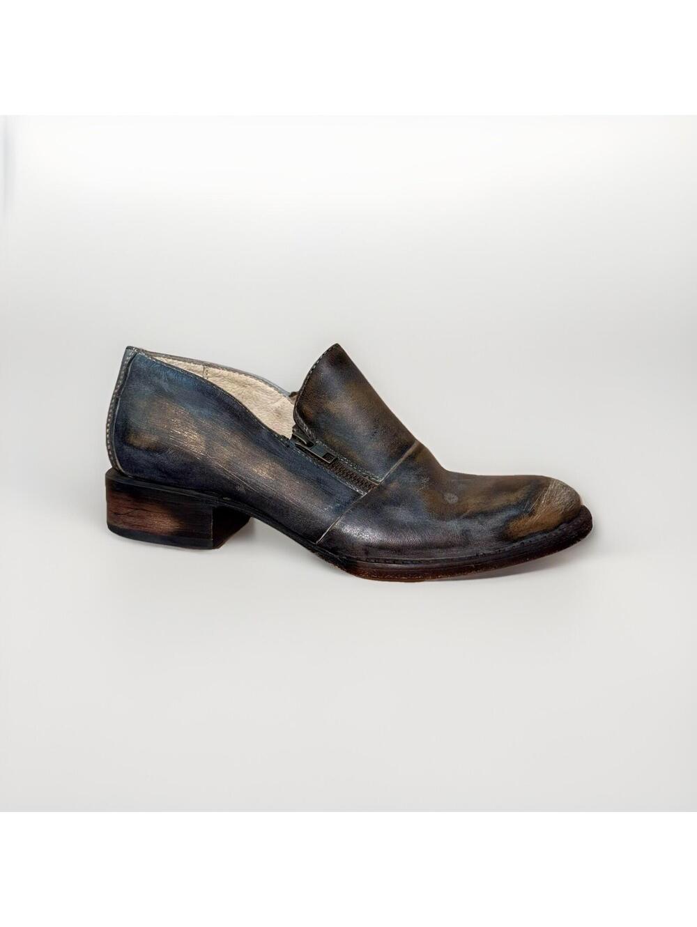 Freebird by Steven Mason Women’s 9 Distressed Leather Slip On Booties Shoes